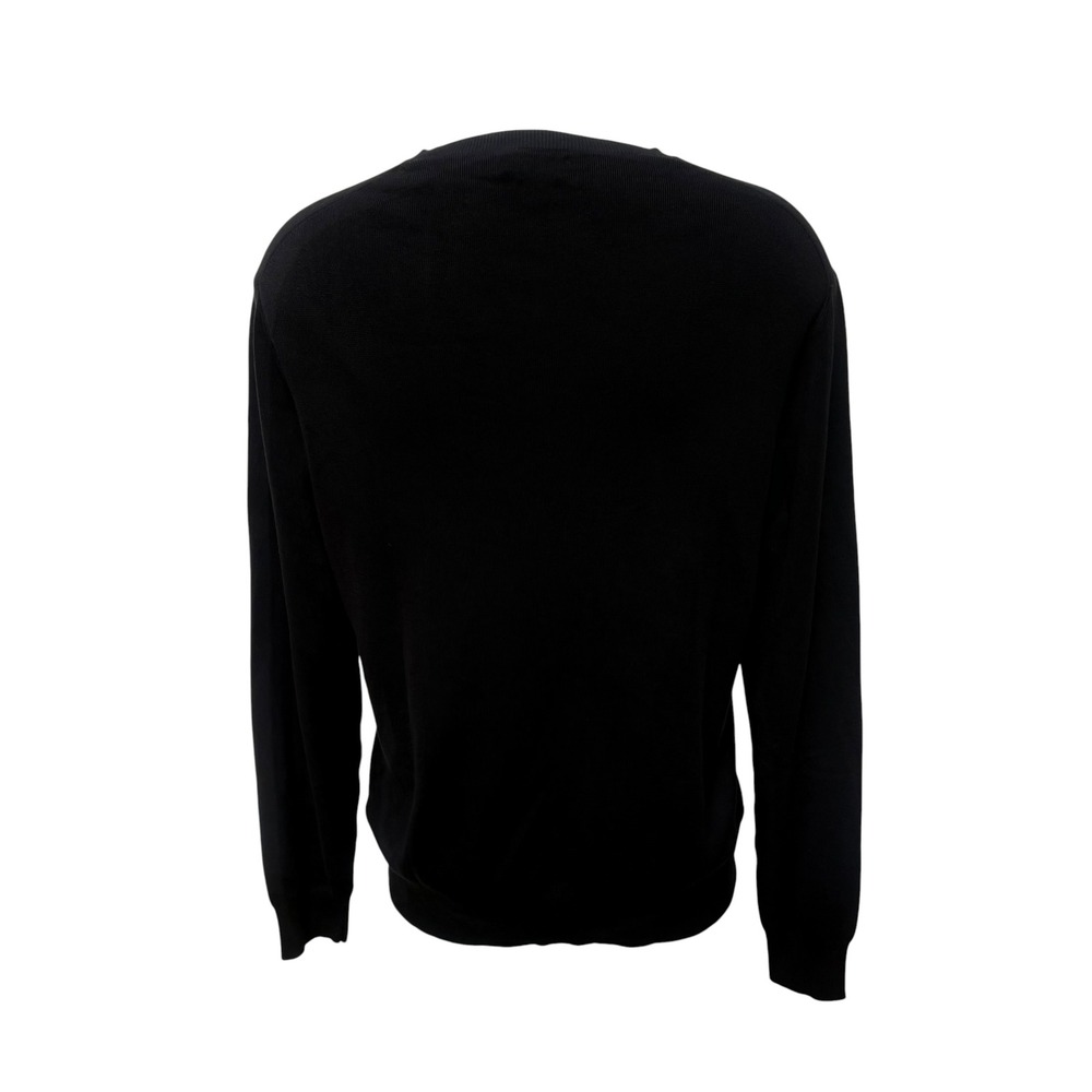 Polo Ralph Lauren Sweater XL Black Pima Cotton V-Neck Red Pony Pullover Preppy - Picture 4 of 10